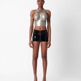 Manhattan Latex Mini Skirt Black