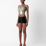 Manhattan Latex Mini Skirt Black