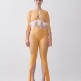 Feather Mira Top Papaya