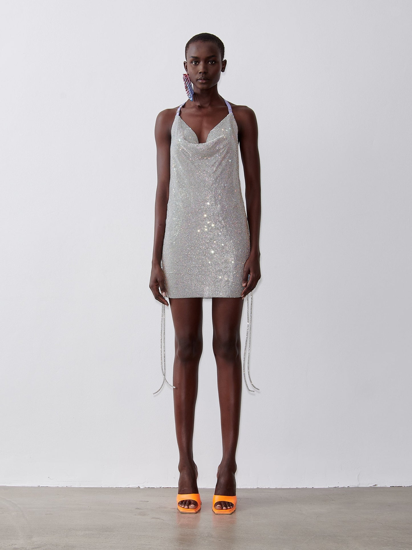 Rhinestoned Zeina Dress Mojito