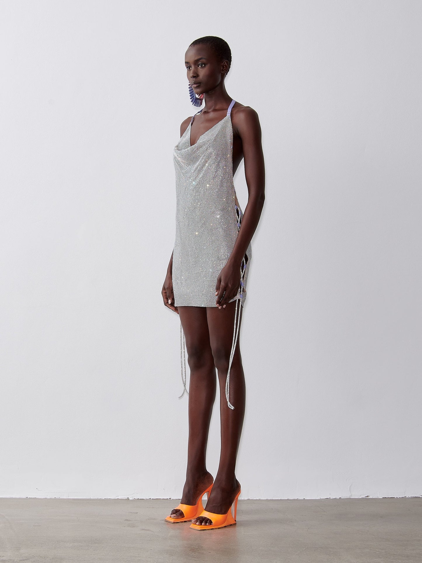 Rhinestoned Zeina Dress Mojito
