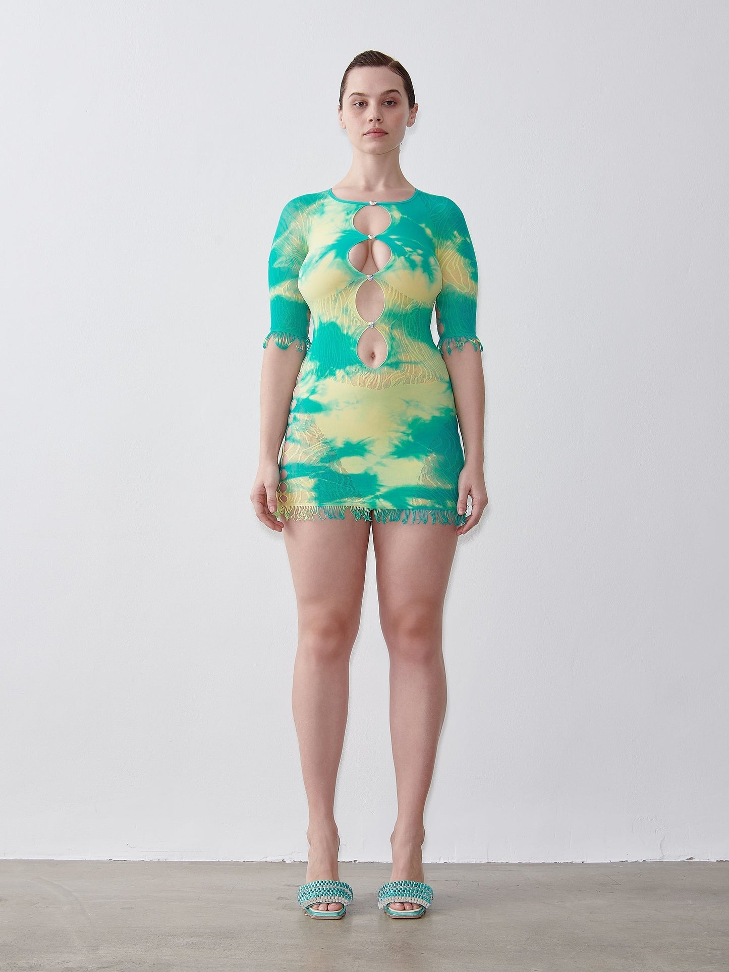 Tie-Dye Miranda Dress in Paradise Bay