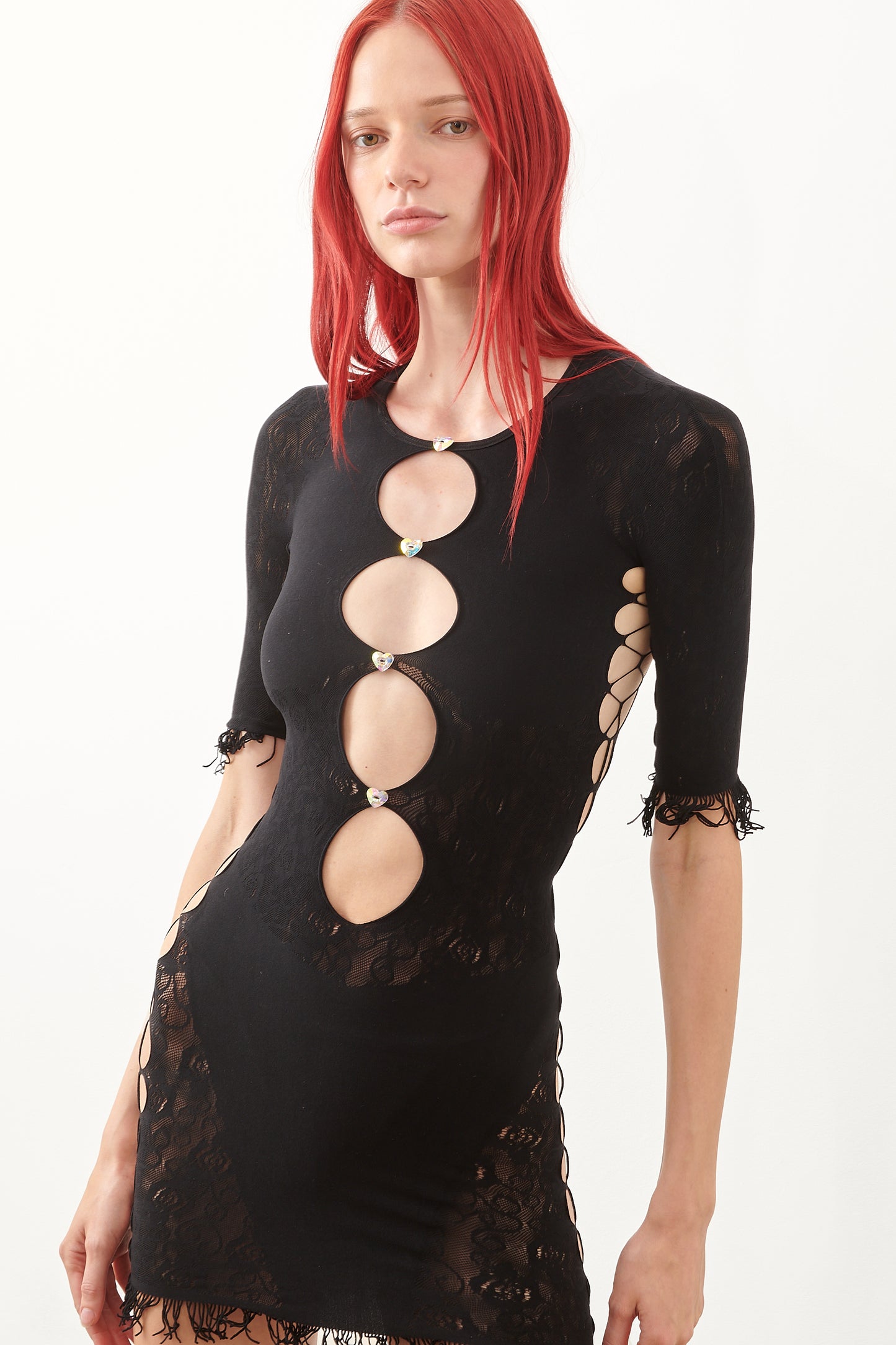 Miranda Dress in Jet Black Floral