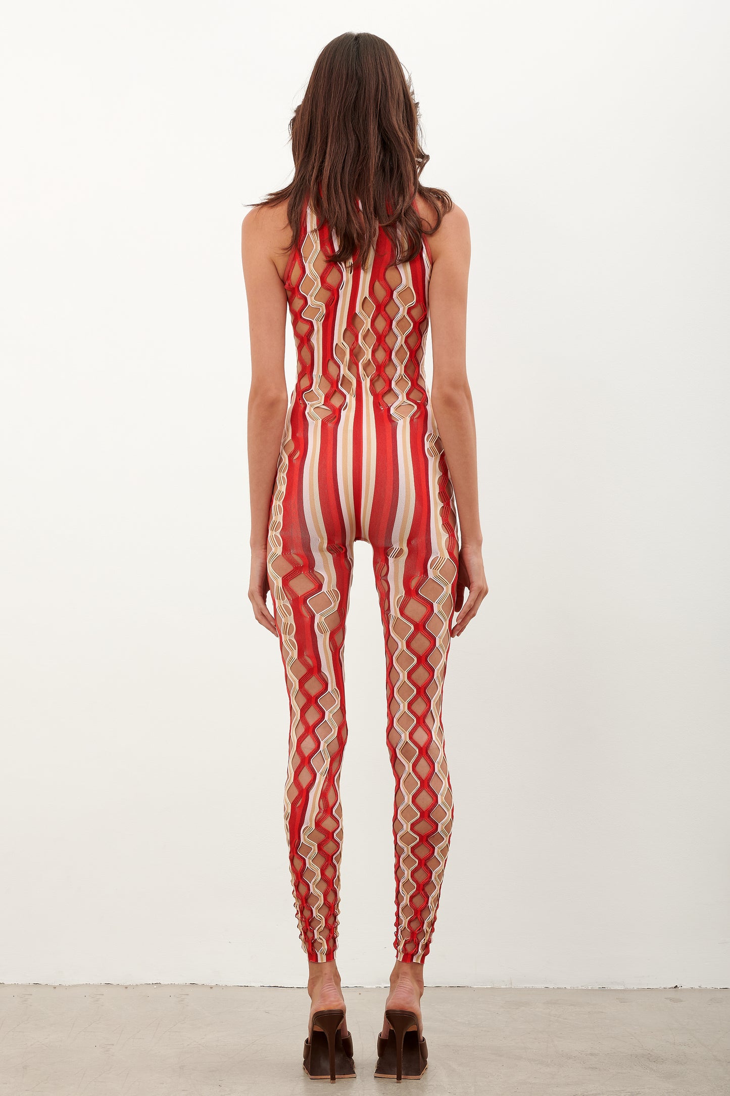 Reef Jumpsuit Burgundy Stripe