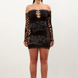 Coco Dress Long Sleeve in Jet Black