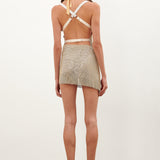 Rhinestoned Winona Wrap Skirt Lemon Haze