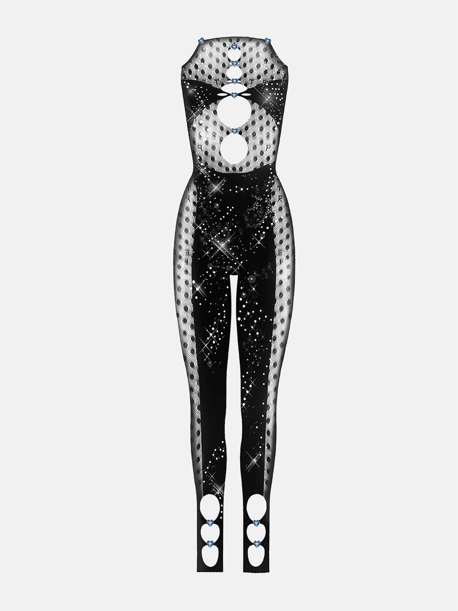 Black bling jumpsuit online