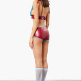 Salma Latex Bra Burgundy