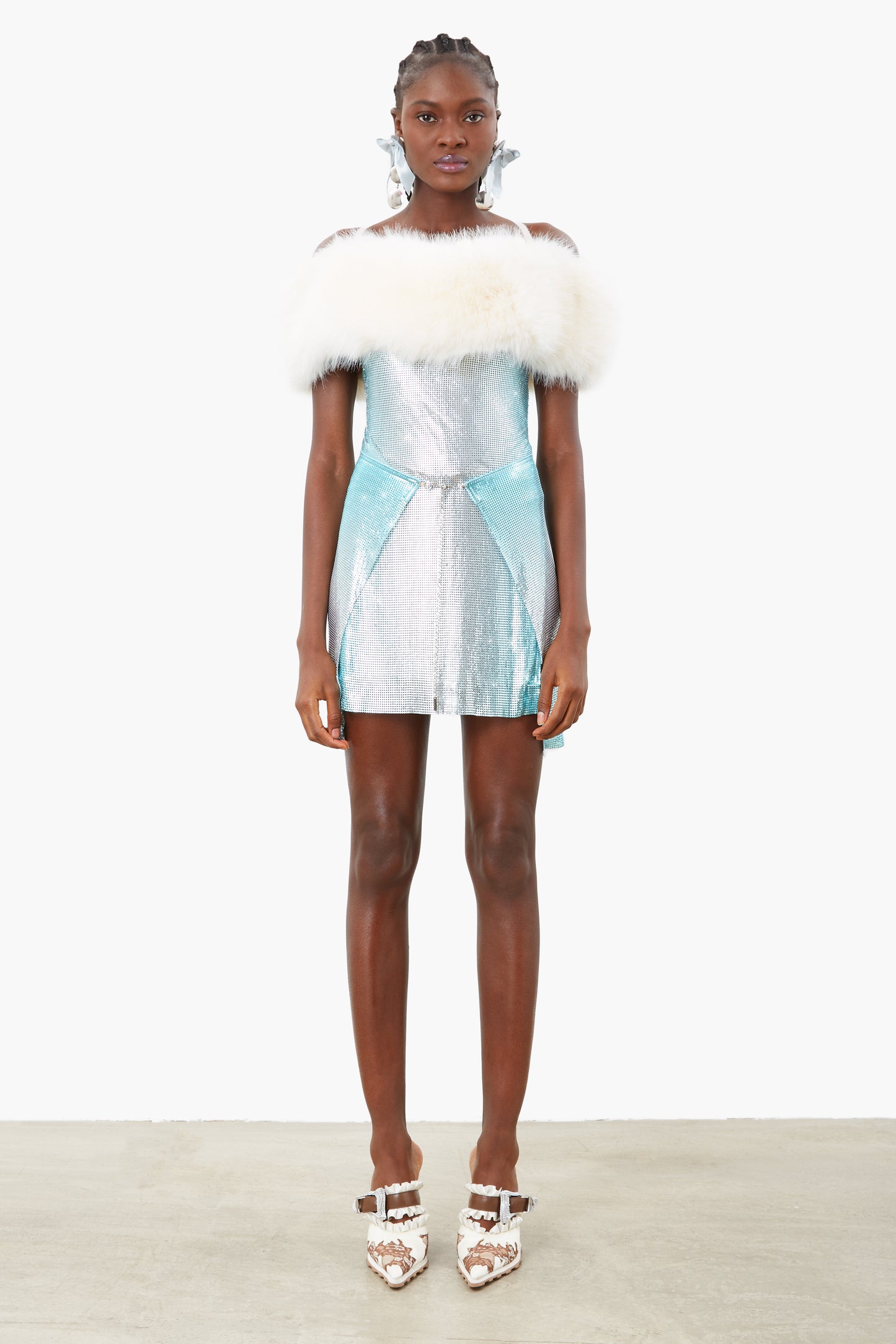 Sela Fur Dress Ombre