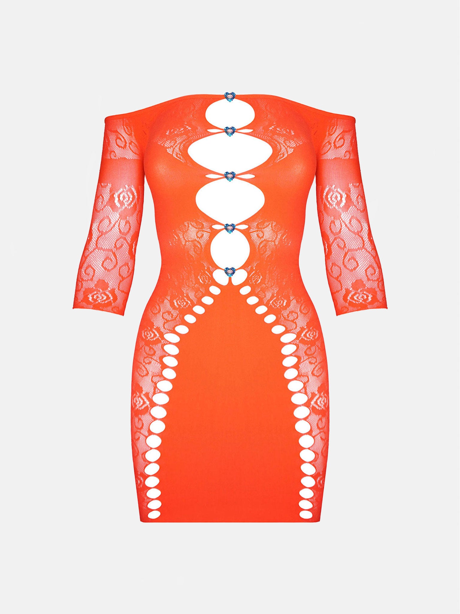 Alice Cut-Out Bodycon Sleeved Bandeau Mini Dress Cherry Soda | POSTER GIRL | Alice Cut-Out Bodycon Sleeved Bandeau Mini Dress Cherry Soda | POSTER GIRL |
