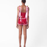 Annamaria Latex Top Burgundy