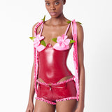Annamaria Latex Top Burgundy
