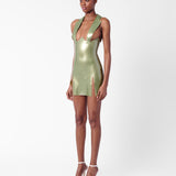 Chambers Latex Dress Dollar Bill Green