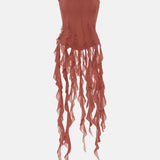 Chiffon Calamity Corset Terracotta
