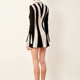 Dakota Dress Black/White Stripe