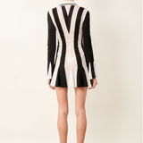 Dakota Dress Black/White Stripe