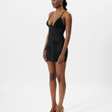 Doll Dress Black Zebra Print