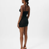 Doll Dress Black Zebra Print