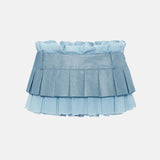 Dallas Denim Micro Skirt Coastal Fog
