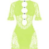 Floral Miranda Dress in Pickle