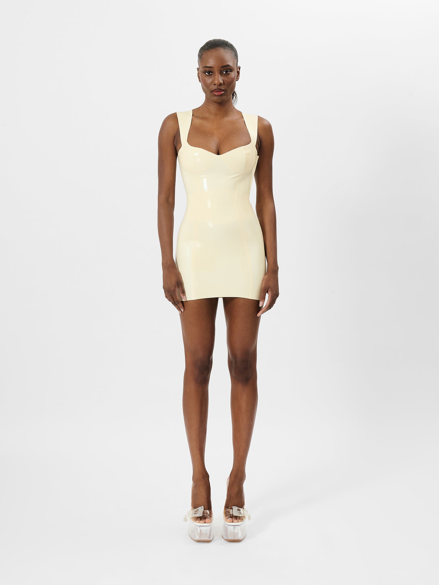 POSTER GIRL - Women's Hollywood Latex Dress White XL POSTER GIRL - Women's Hollywood Latex Dress White XL