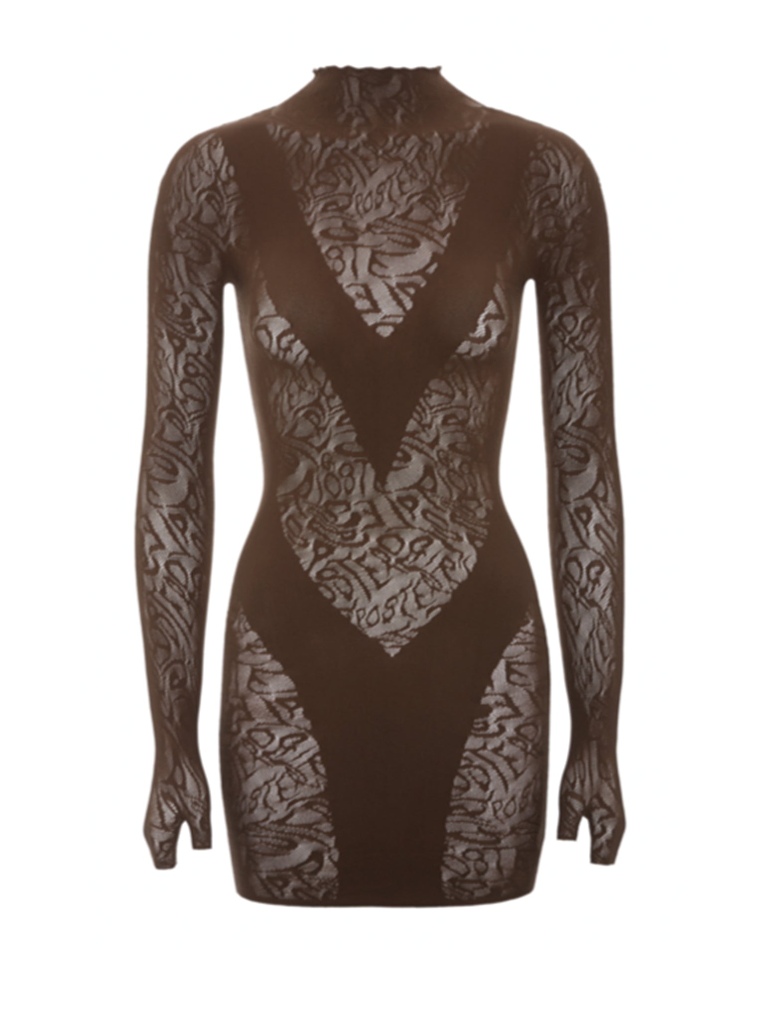 Jordan Sleeved Bodycon Mini Dress Brown | POSTER GIRL Jordan Sleeved Bodycon Mini Dress Brown | POSTER GIRL