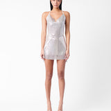 Adrianne Dress Chrome Silver