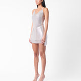 Adrianne Dress Chrome Silver