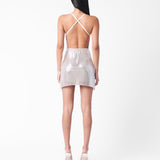 Adrianne Dress Chrome Silver