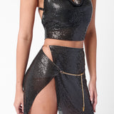 Winona Wrap Skirt Jet Black