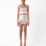 Rosalyn Top Metallic Chainmail Silver Chrome