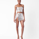 Rosalyn Top Metallic Chainmail Silver Chrome