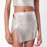 Winona Wrap Skirt Chrome Silver
