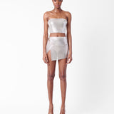 Rosalyn Top Metallic Chainmail Silver Chrome