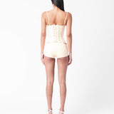 Agnes Latex Shorts White
