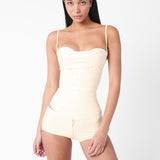 Agnes Latex Shorts White