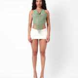 Limited Edition Beyan Top in Stripe Billionaire Green