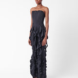 Rhonda Ruffle Trousers Black