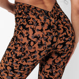 Knockout Capris Chestnut Leopard Print