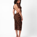 Knockout Dress Chestnut Leopard Print
