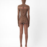 Pearl Bodysuit Kahlua Brown