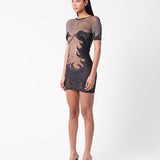 Pin Up Mini Dress Black
