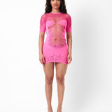 Pin Up Mini Dress Pink