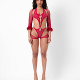 Skipper Playsuit Red