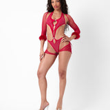 Skipper Playsuit Red
