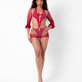 Skipper Playsuit Red