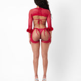 Skipper Playsuit Red