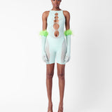 Jetta Jumpsuit x Gwenevere Gloves Set Soft Turquoise