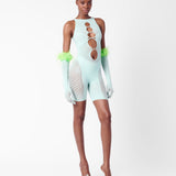 Jetta Jumpsuit x Gwenevere Gloves Set Soft Turquoise