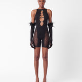Jetta Jumpsuit x Gwenevere Gloves Set Jet Black